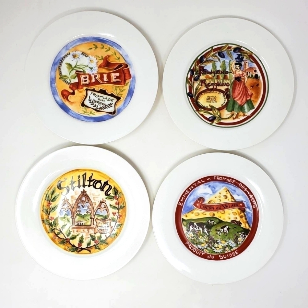 Restoration Hardware Ceramic Dessert 4 Plates Set